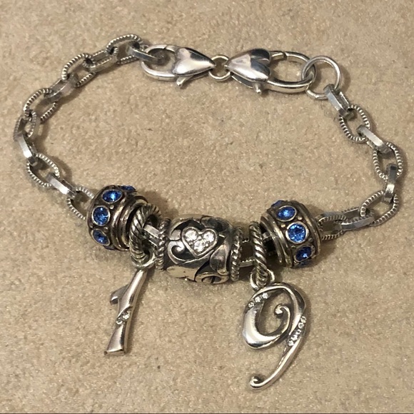 🆕 Brighton Number Nine #9 silver charm with crystals Retired style NWOT - Picture 4 of 4